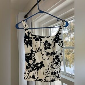 Abercrombie floral squareneck tank XS NWT